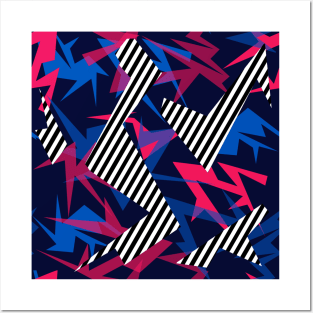 Geometrical shapes abstract pattern Posters and Art